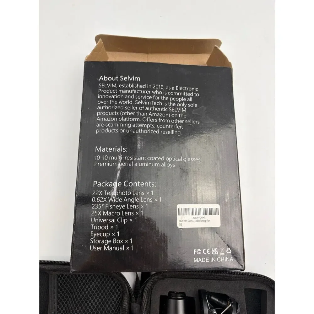 Selvim 4-in-1 Smartphone Camera Lens Kit 22X Telephoto Wide Angle Macro Fisheye